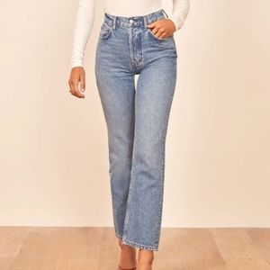 Reformation Cynthia high rise straight jeans